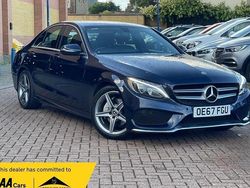 Blue Used 2018 Mercedes C220 AMG line Sedan | £15,699 (Good price)