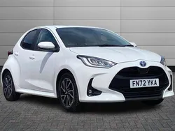 White Used 2022 Toyota Yaris Hybrid Design Hatchback | £16,450 (Fair price)