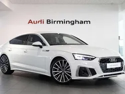 Glacier white metallic Used 2023 Audi A5 Sportback S-Line Hatchback | £32,500 (Expensive)