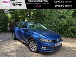 Blue Used 2018 VW Polo SE Hatchback | £9,989 (Fair price)