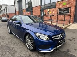 Blue Used 2018 Mercedes C220 AMG line Sedan | £12,999 (Fair price)