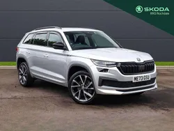 Brilliant silver metallic Used 2024 Skoda Kodiaq SportLine SUV | £31,700 (Fair price)