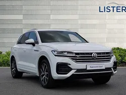 Pure white Used 2018 VW Touareg R-line SUV | £28,990 (A bit pricey)