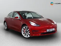 Red Used 2019 Tesla Model 3 Performance Sedan | £19,275 (Fair price)