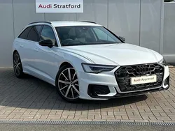 White New 2025 Audi A6 Black Edition Estate | £49,950 (Super price)