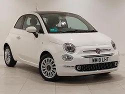 White Used 2018 Fiat 500 Lounge Hatchback | £7,998 (Fair price)