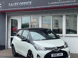 White/black Used 2016 Toyota Yaris Design Hatchback | £8,295 (Fair price)