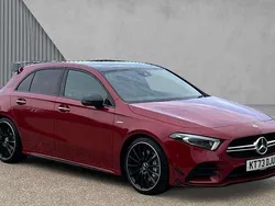 Red Used 2023 Mercedes A35 AMG Premium Plus Hatchback | £36,870 (A bit pricey)
