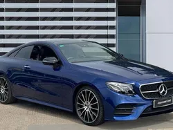 Blue Used 2019 Mercedes E220 AMG line Coupe | £27,593 (Expensive)