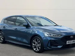 Blue metallic Used 2022 Ford Focus ST-Line Hatchback | £13,984 (Fair price)