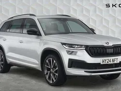 Brilliant silver metallic Used 2024 Skoda Kodiaq SportLine SUV | £34,641 (Fair price)