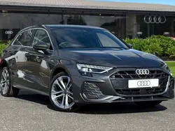 Grey New 2025 Audi A3 Sportback e-tron S-Line Sedan | £35,749