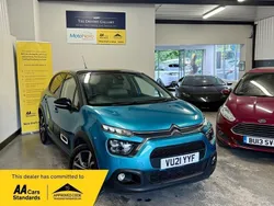 Blue Used 2021 Citroën C3 Shine Hatchback | £8,695 (Good price)
