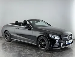 Black Used 2021 Mercedes C200 AMG line Cabriolet | £23,650 (A bit pricey)