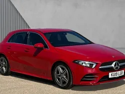 Jupiter red Used 2019 Mercedes A180 AMG line Hatchback | £15,924 (Fair price)