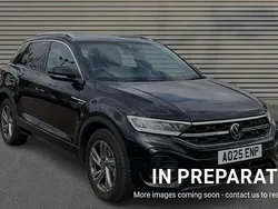 Deep black pearlescent Used 2025 VW T-Roc R-line SUV | £27,816 (Fair price)