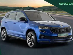Race blue metallic New 2025 Skoda Karoq SportLine SUV | £29,690 (A bit pricey)