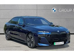 Tanzanite blue Used 2023 BMW i7 M Sport Sedan | £66,475 (Super price)