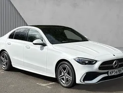 White Used 2024 Mercedes C300e AMG Line Premium Plus Sedan | £39,250 (Fair price)