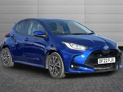 Blue Used 2022 Toyota Yaris Hybrid Design Hatchback | £18,095 (Fair price)