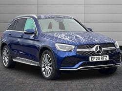 Brilliant blue Used 2020 Mercedes GLC300 AMG Line Premium Estate | £26,790 (Good price)