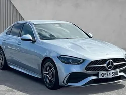 Metallic paint hightech silver Used 2024 Mercedes C200 AMG line Sedan | £31,780 (A bit pricey)