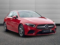 Jupiter red Used 2019 Mercedes A180 AMG Line Premium Plus Hatchback | £20,050 (Expensive)