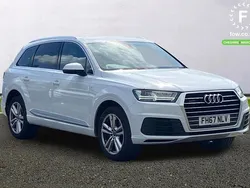 White Used 2018 Audi Q7 S-Line SUV | £25,599 (Fair price)