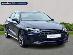 Blue Used 2025 Audi A3 Black Edition Sedan | £31,490 (Expensive)