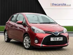 Red Used 2015 Toyota Yaris Hybrid Hatchback | £9,995 (A bit pricey)