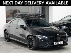Black Used 2022 Mercedes CLA250e AMG line Sedan | £25,000 (Fair price)