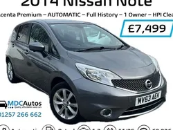 Grey Used 2014 Nissan Note Acenta Premium MPV | £7,499 (A bit pricey)