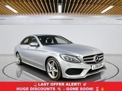 Silver Used 2018 Mercedes C220 AMG line Sedan | £14,449 (Good price)