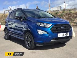 Blue Used 2018 Ford Ecosport ST-Line SUV | £7,395 (Fair price)