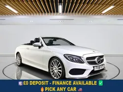 White Used 2018 Mercedes C220 AMG line Cabriolet | £17,549 (Good price)