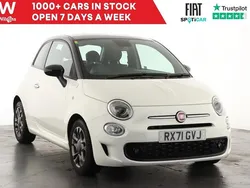 White/black Used 2021 Fiat 500 Hatchback | £9,995 (Fair price)