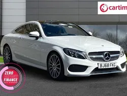 White Used 2018 Mercedes C220 AMG Line Premium Plus Coupe | £16,990 (A bit pricey)