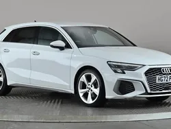 White Used 2022 Audi A3 S-Line Hatchback | £20,998 (Fair price)