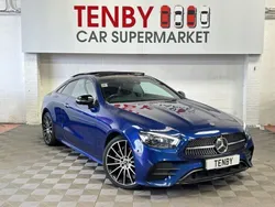 Blue Used 2021 Mercedes E220 AMG line Coupe | £27,795 (A bit pricey)