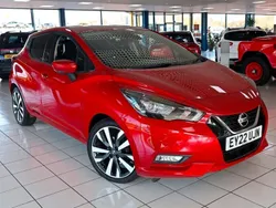 Passion red Used 2022 Nissan Micra Tekna Hatchback | £14,989 (Fair price)