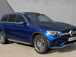 Brilliant blue metallic Used 2019 Mercedes GLC300 AMG Line Premium | £26,480 (Fair price)