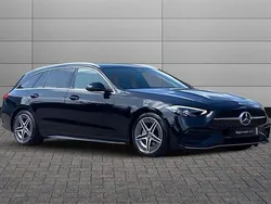 Obsidian black Used 2023 Mercedes C300 AMG line Estate | £31,990 (Fair price)