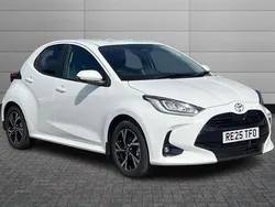 Pure white New 2025 Toyota Yaris Hybrid Design Hatchback | £19,801 (Good price)