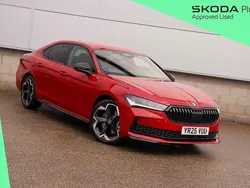 Carmine red metallic Used 2025 Skoda Superb SportLine Hatchback | £38,990