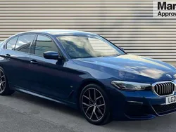 Blue Used 2021 BMW 520 M Sport Sedan | £27,620 (Fair price)
