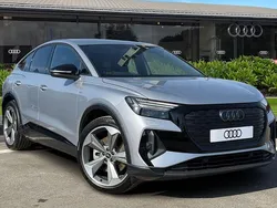 Silver New 2025 Audi Q4 Sportback e-tron Black Edition SUV | £57,980