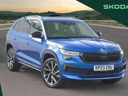 Race blue metallic Used 2023 Skoda Kodiaq SportLine SUV | £30,495 (Fair price)
