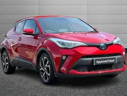 Scarlet flare Used 2021 Toyota C-HR Design SUV | £19,795 (Fair price)