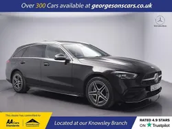 Black Used 2022 Mercedes C300e AMG line Estate | £24,500 (A bit pricey)