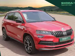 Red Used 2021 Skoda Karoq SportLine SUV | £22,495 (Good price)